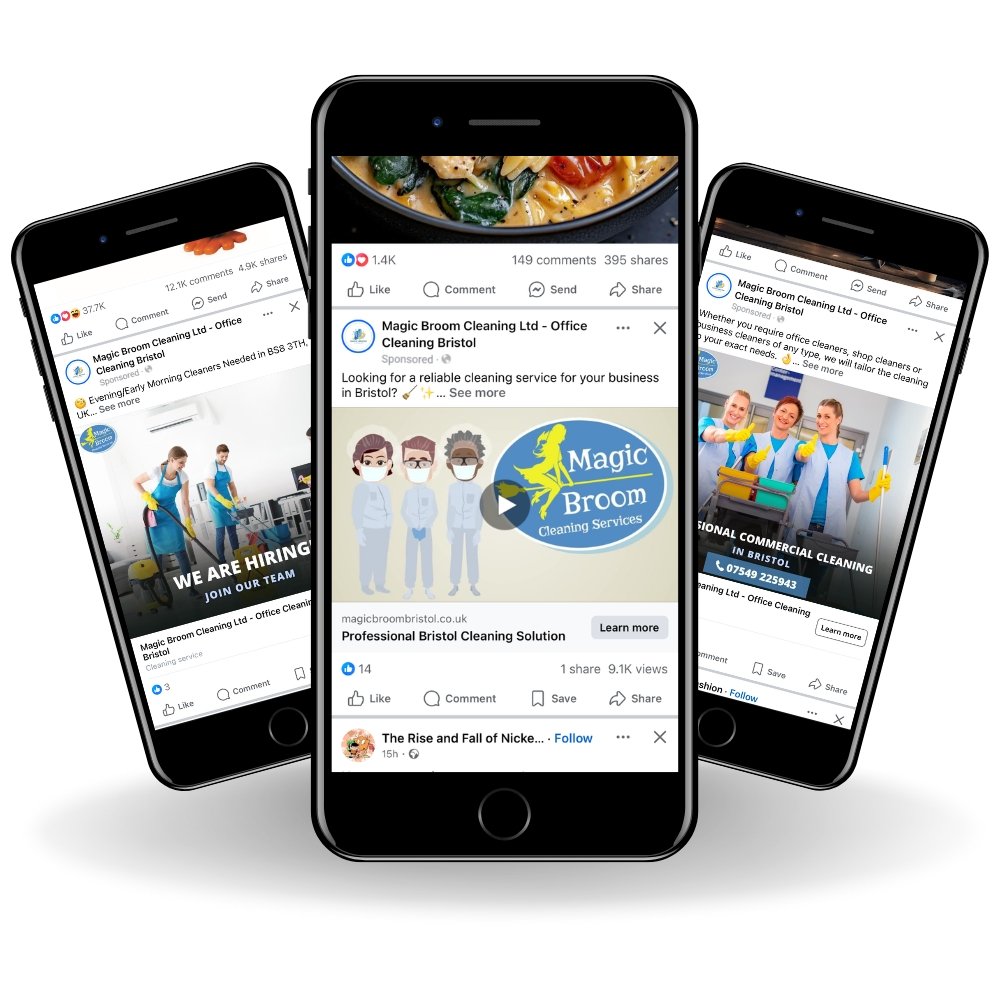 Reklama firmy sprzątającej Anglia