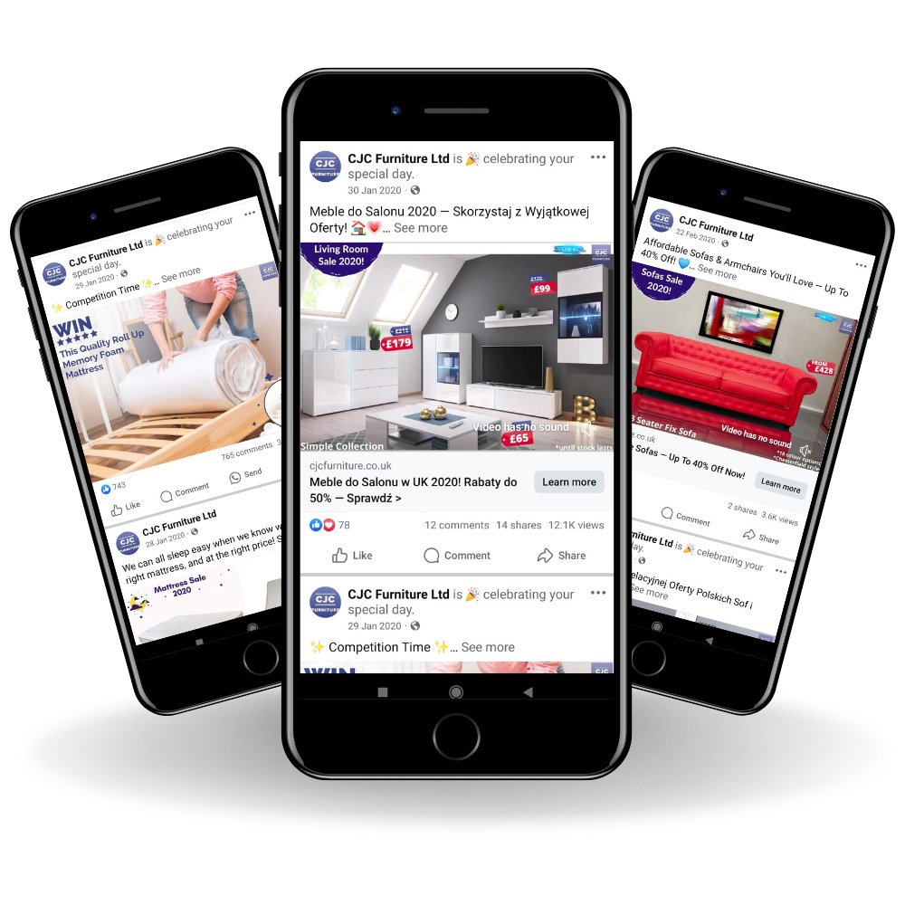 Prowadzenie Social Media dla Sklepu Meblowego w Anglii